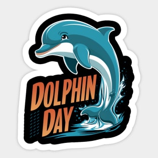 Dolphin Day Sticker